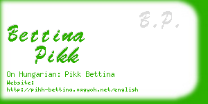 bettina pikk business card